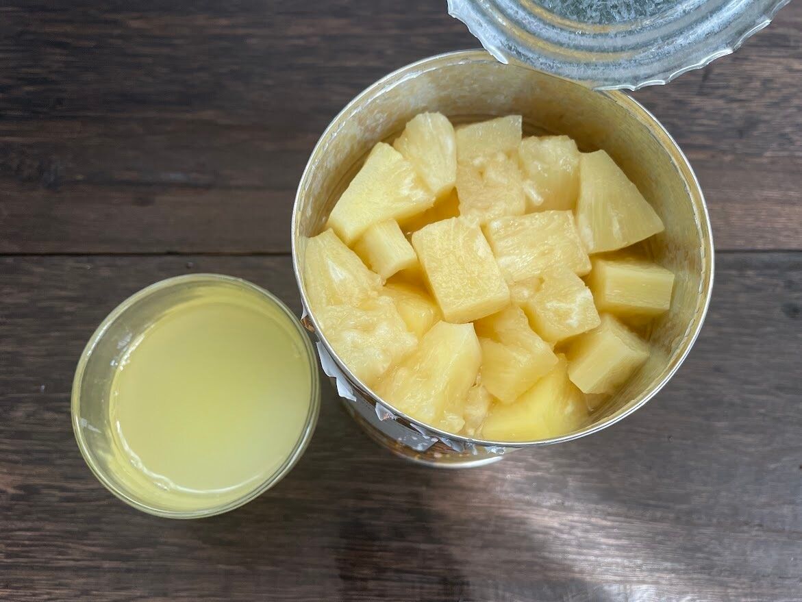 パインジュース漬けになっている!