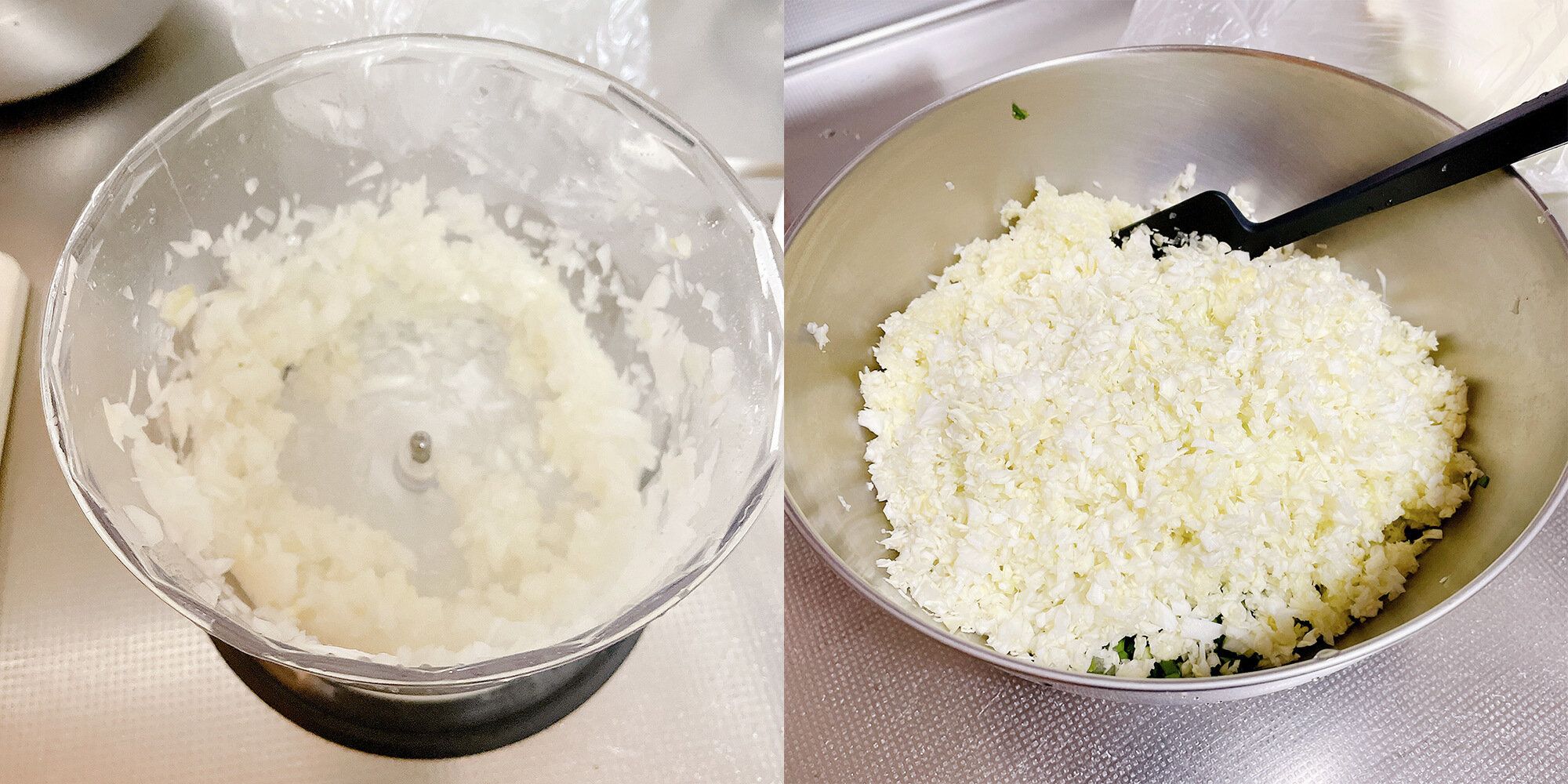 たまねぎとキャベツはブレンダーで