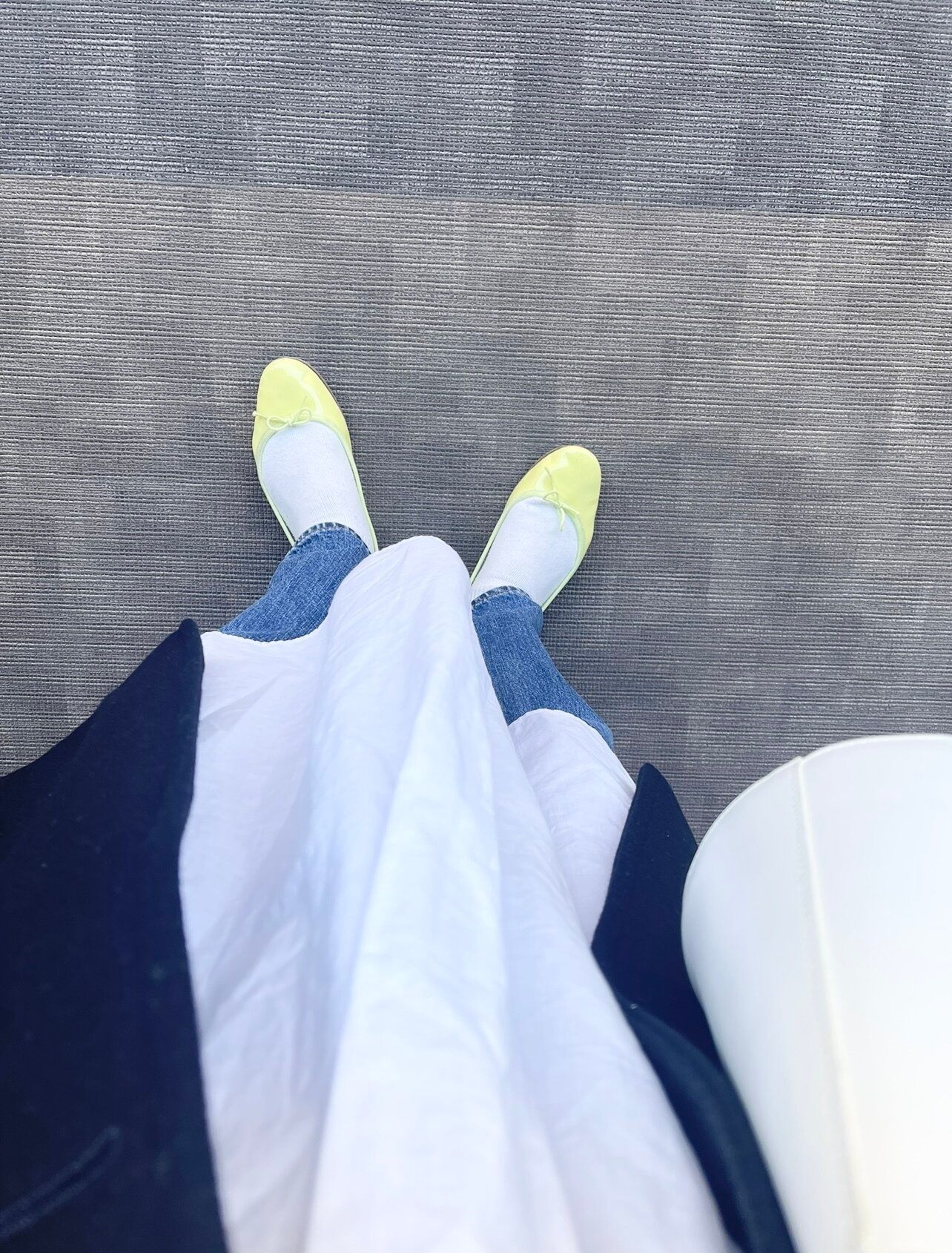 ホワイトシャツワンピース