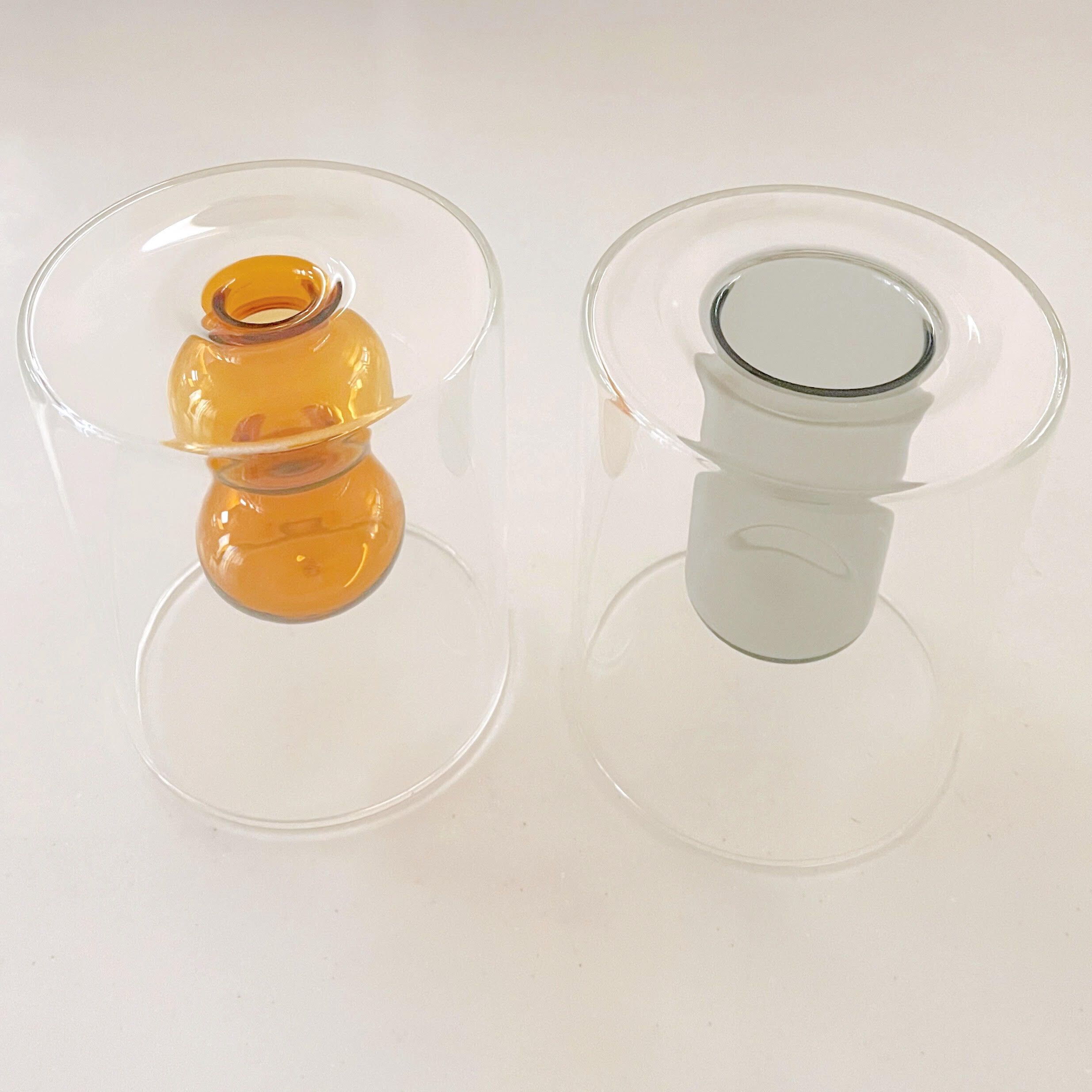 ダイソー ダブルウォールガラス花瓶