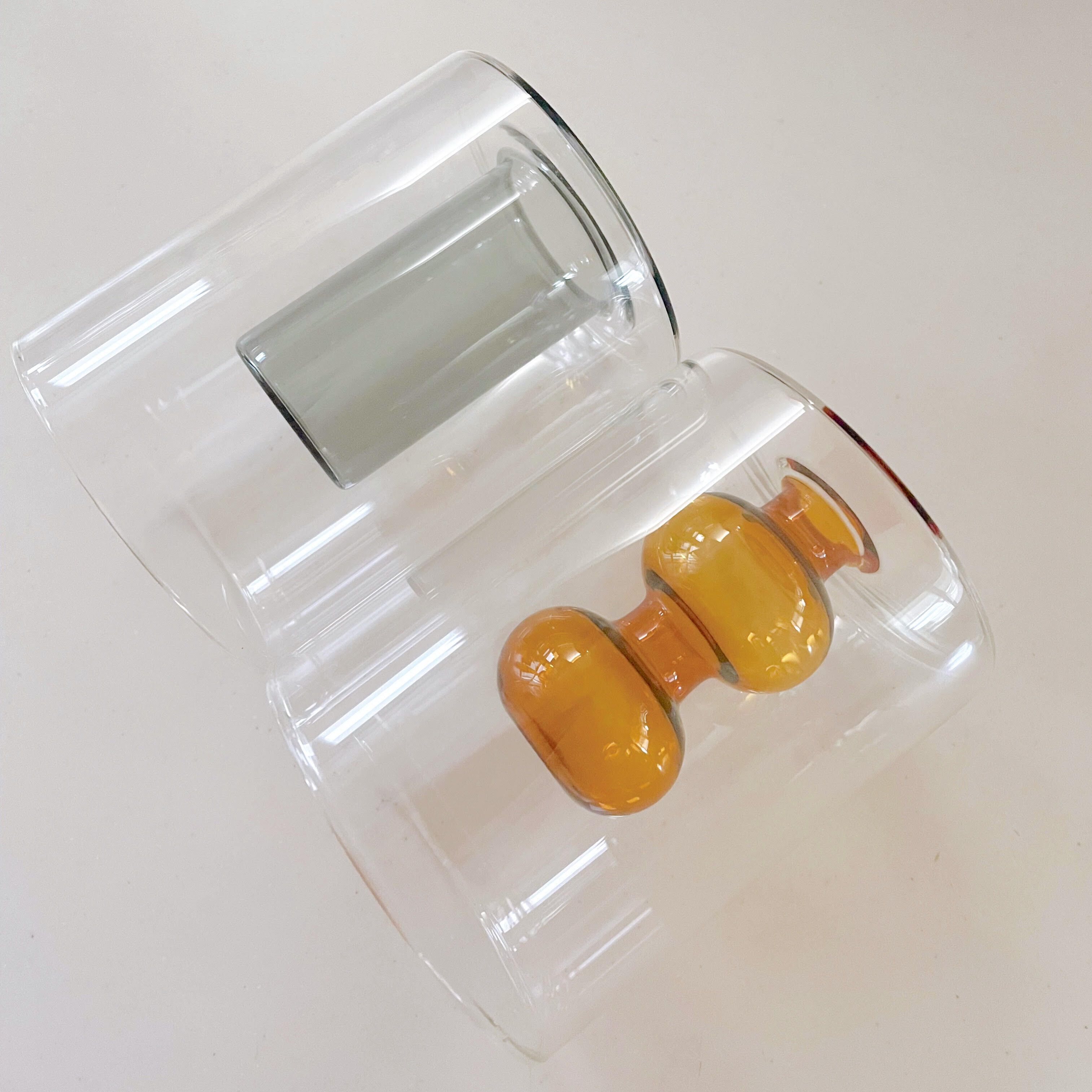 ダイソー ダブルウォールガラス花瓶