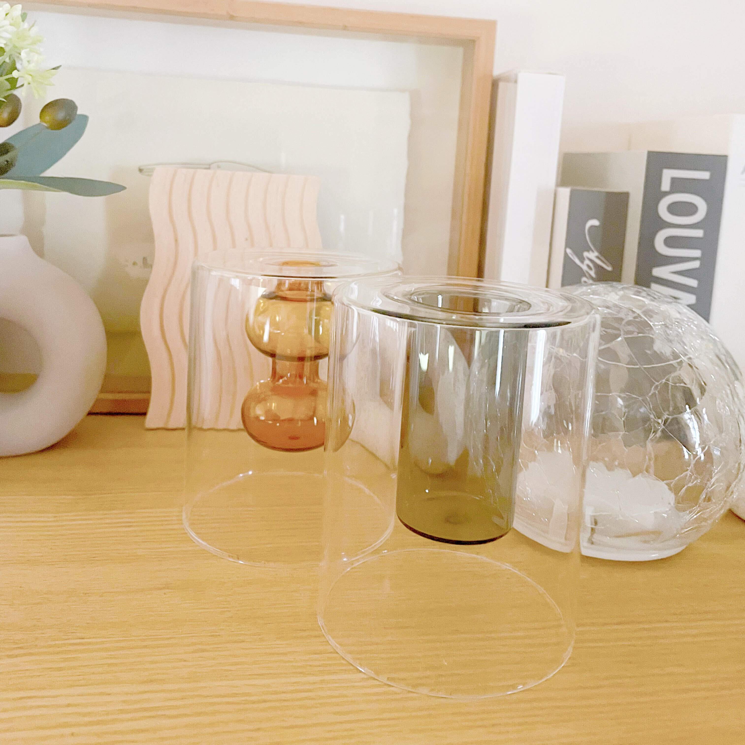 ダイソー ダブルウォールガラス花瓶