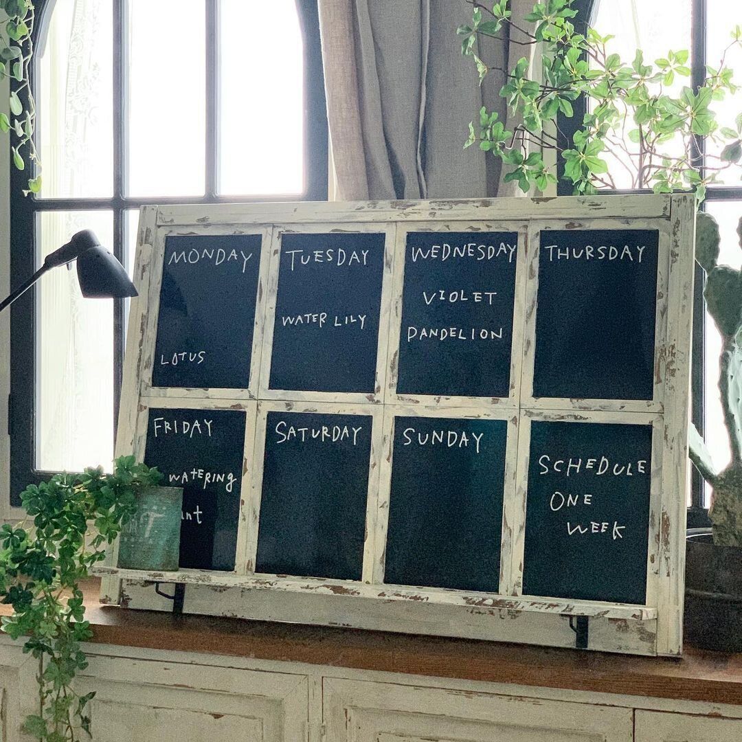 【セリア】男前インテリアなスケジュールボード