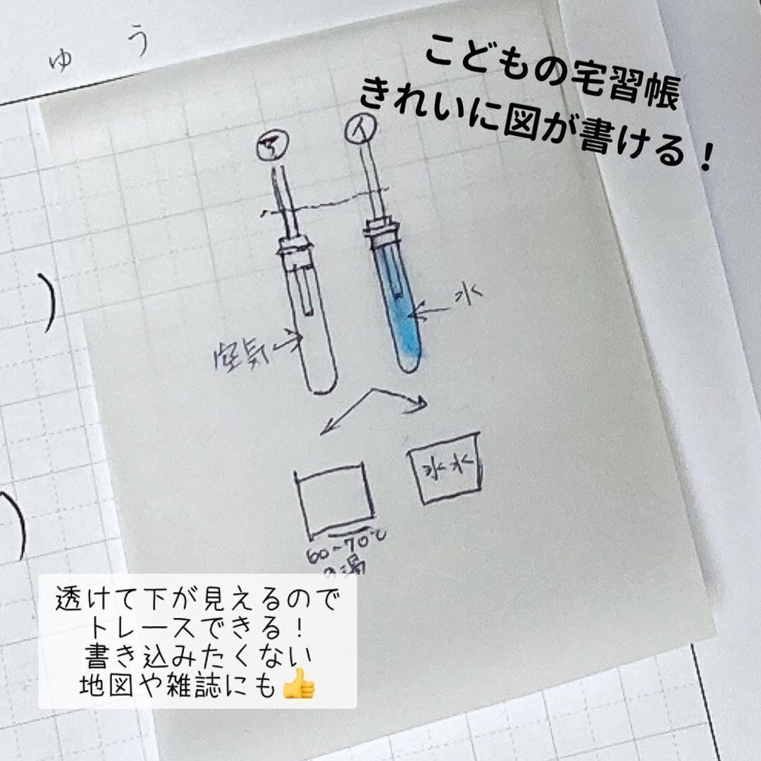 アイデア次第で使い方いろいろ！「トレーシングペーパーふせん」