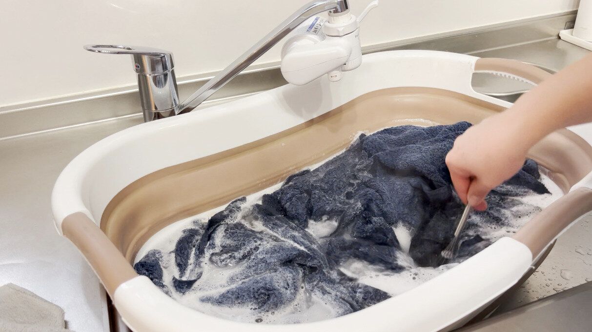 バスタオルをつける