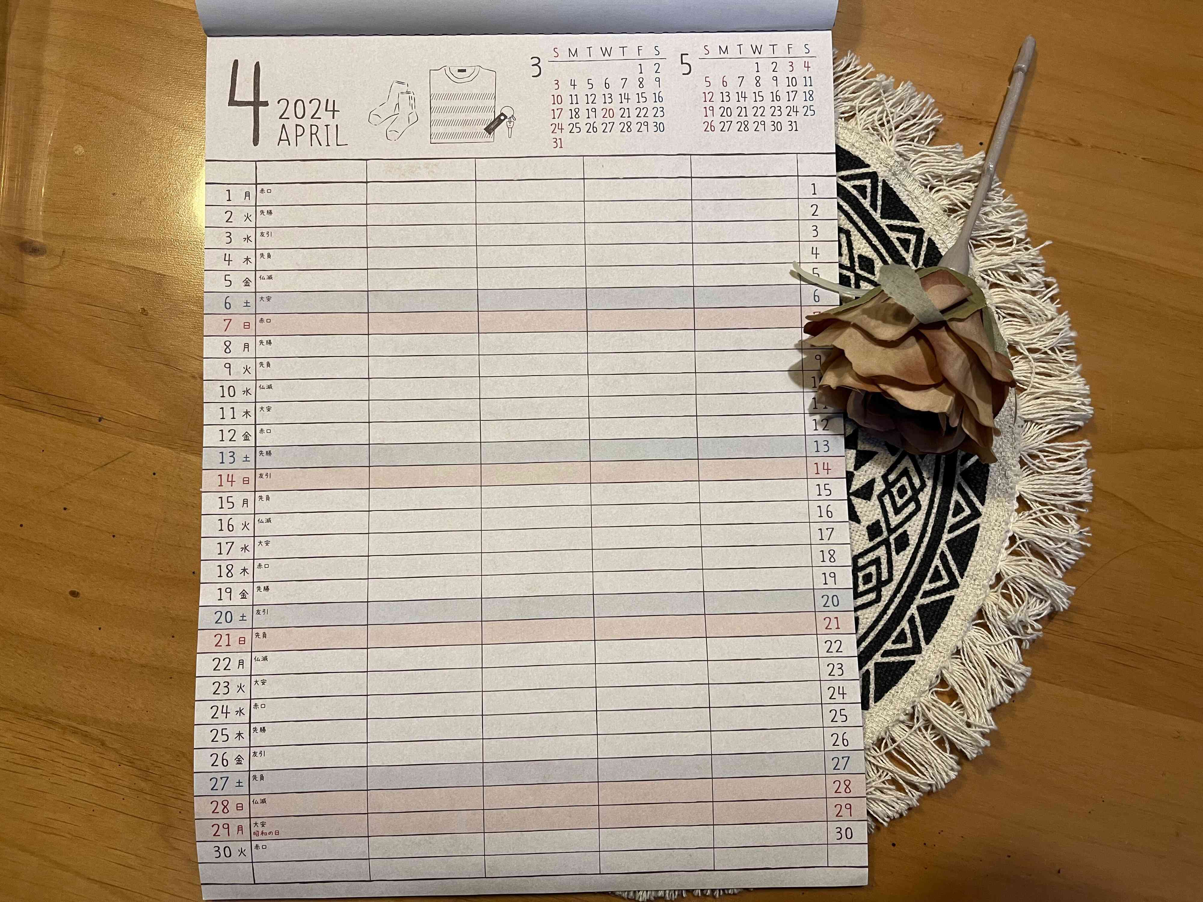 リビングの壁や冷蔵庫に貼って家族全員でスケジュールを共有！