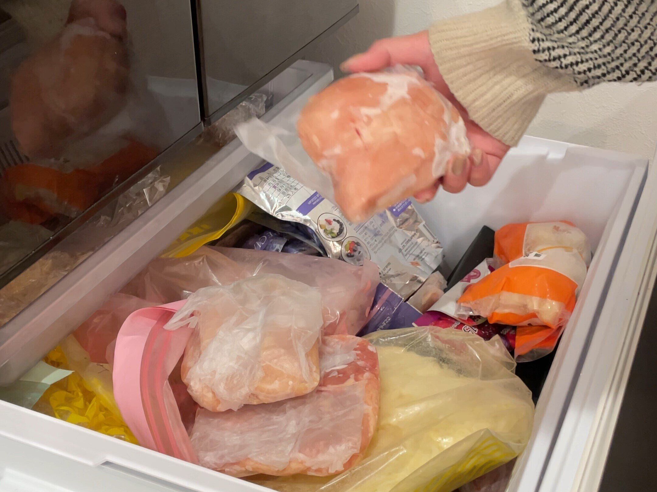 冷凍庫の中身整理