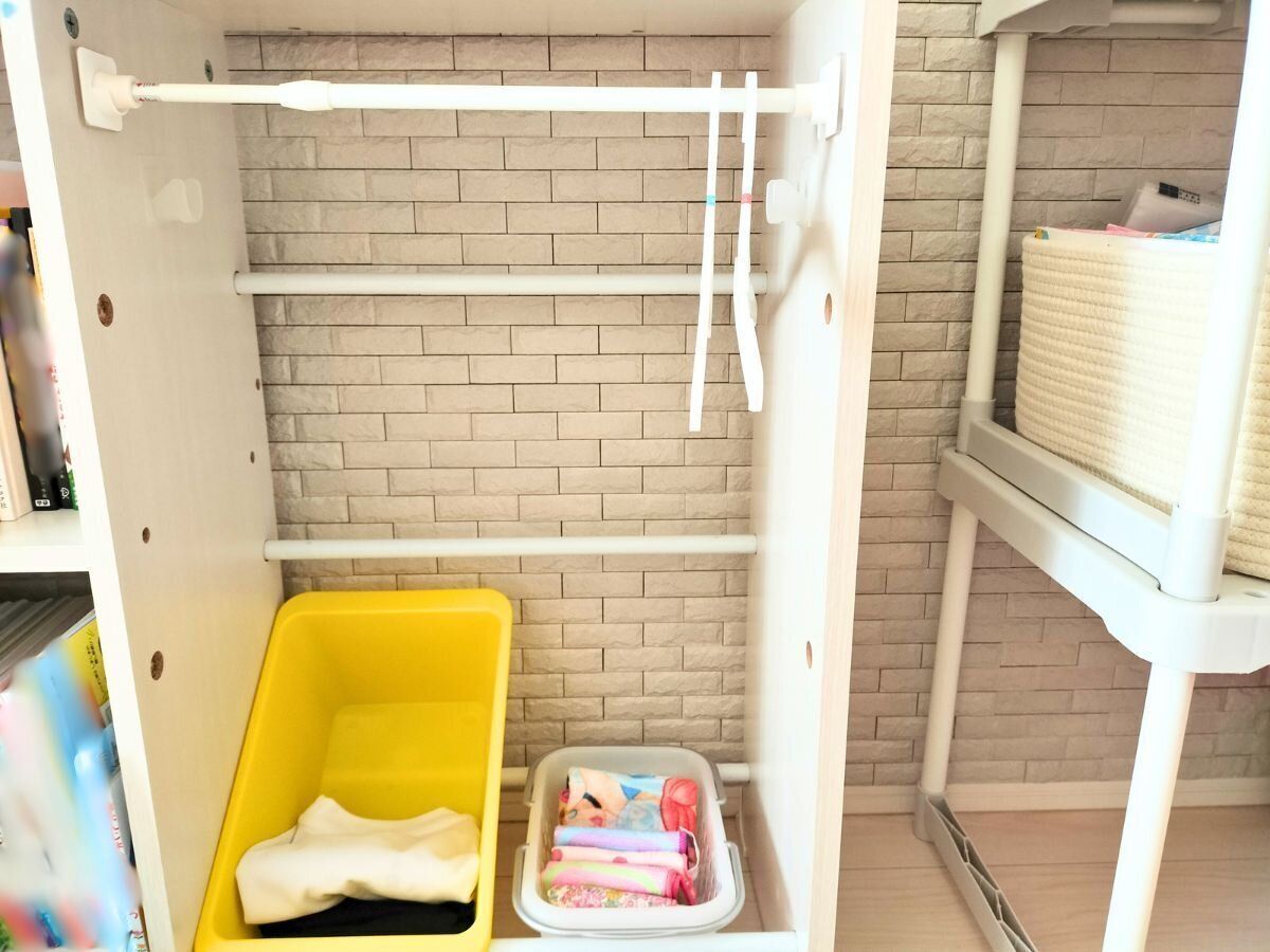 リビングの一角にある幼稚園セット