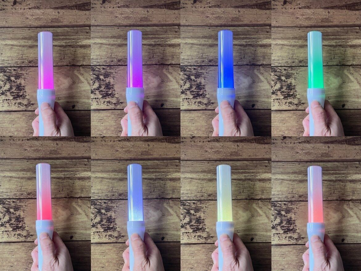 8色に光るから推しカラーに対応できる