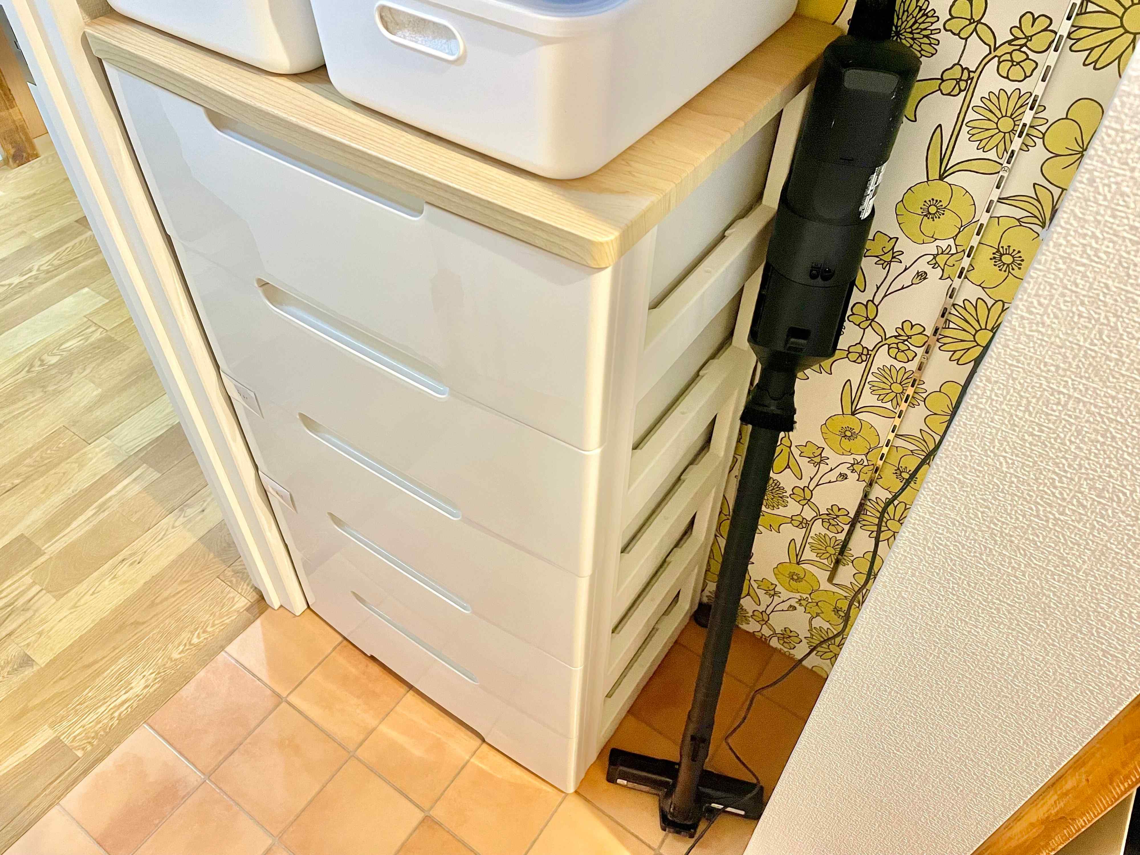 掃除道具は出しっぱなし