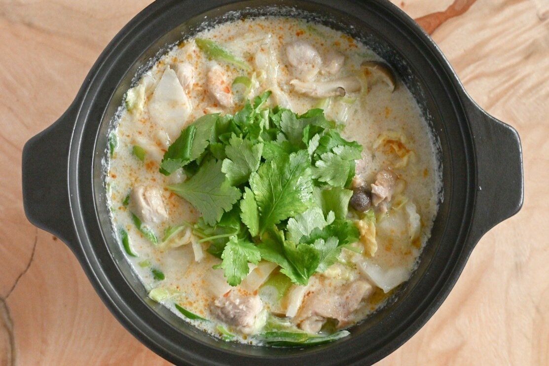 完成した豆漿鍋