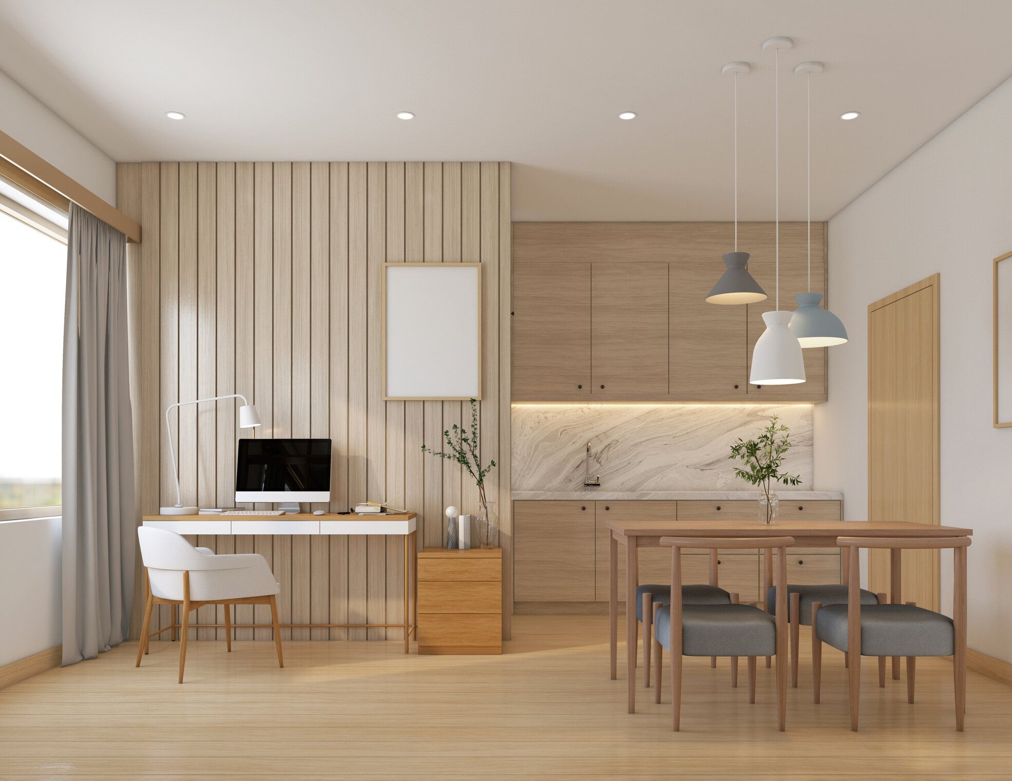 モダンジャパンスタイルのキッチンルーム