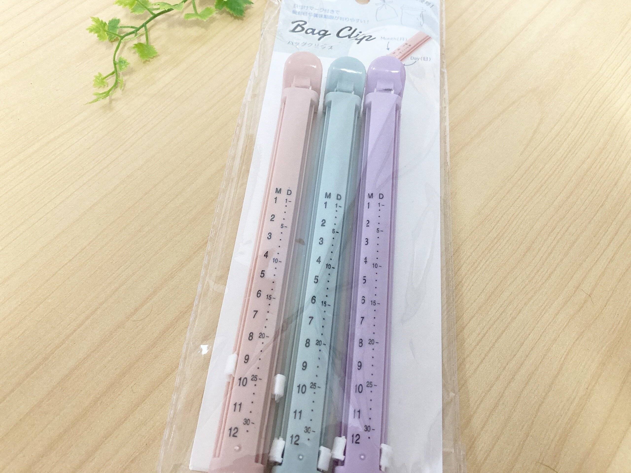 セリア日付けマーク付袋留めクリップ