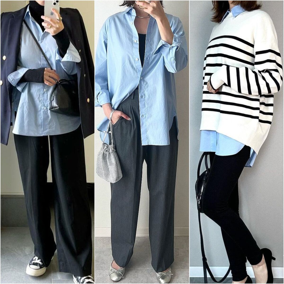 【ユニクロ】好印象ゲット！ママ友に褒められる爽やか「ブルーシャツ」着回し実例