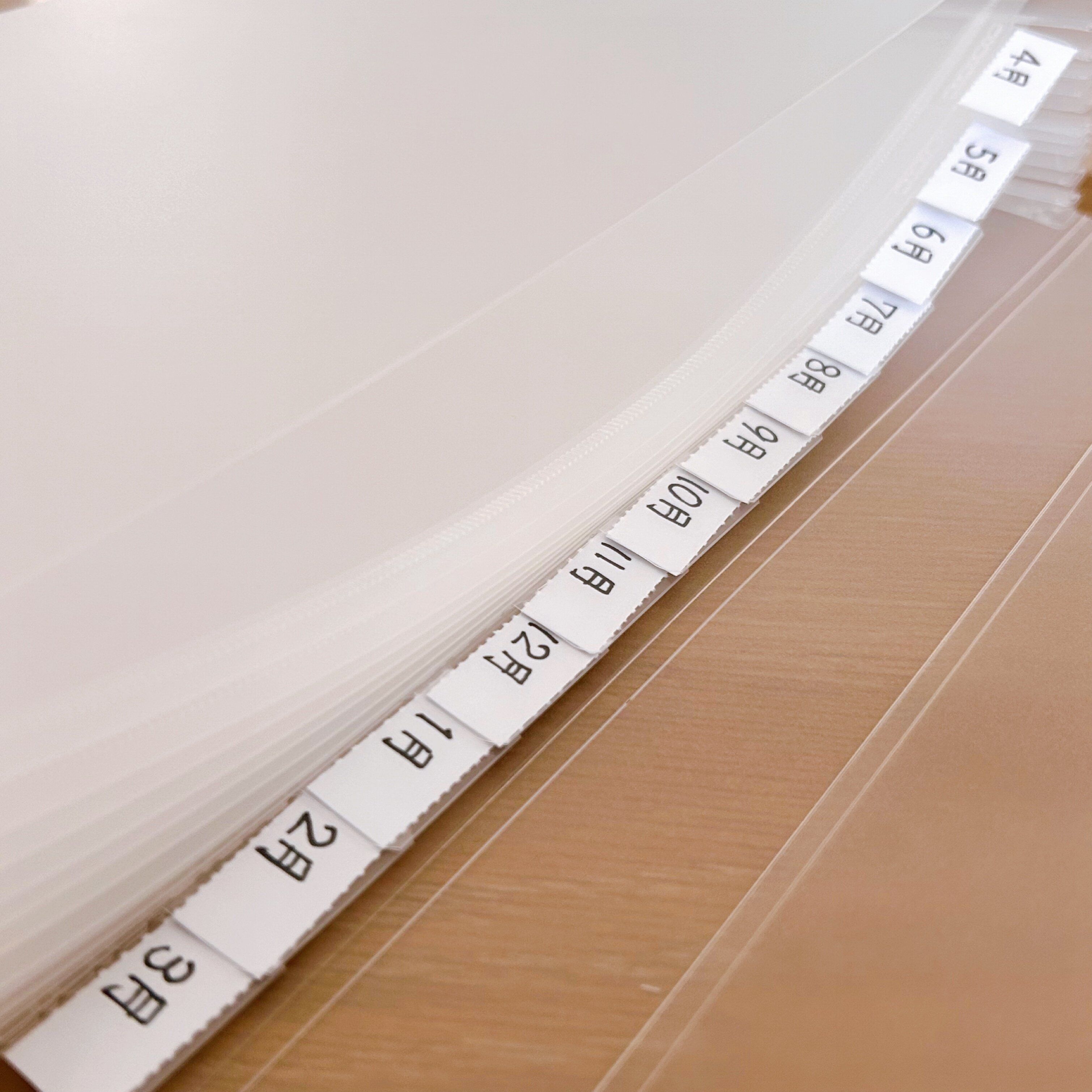 13のポケットで1年分のおたよりが収納できる