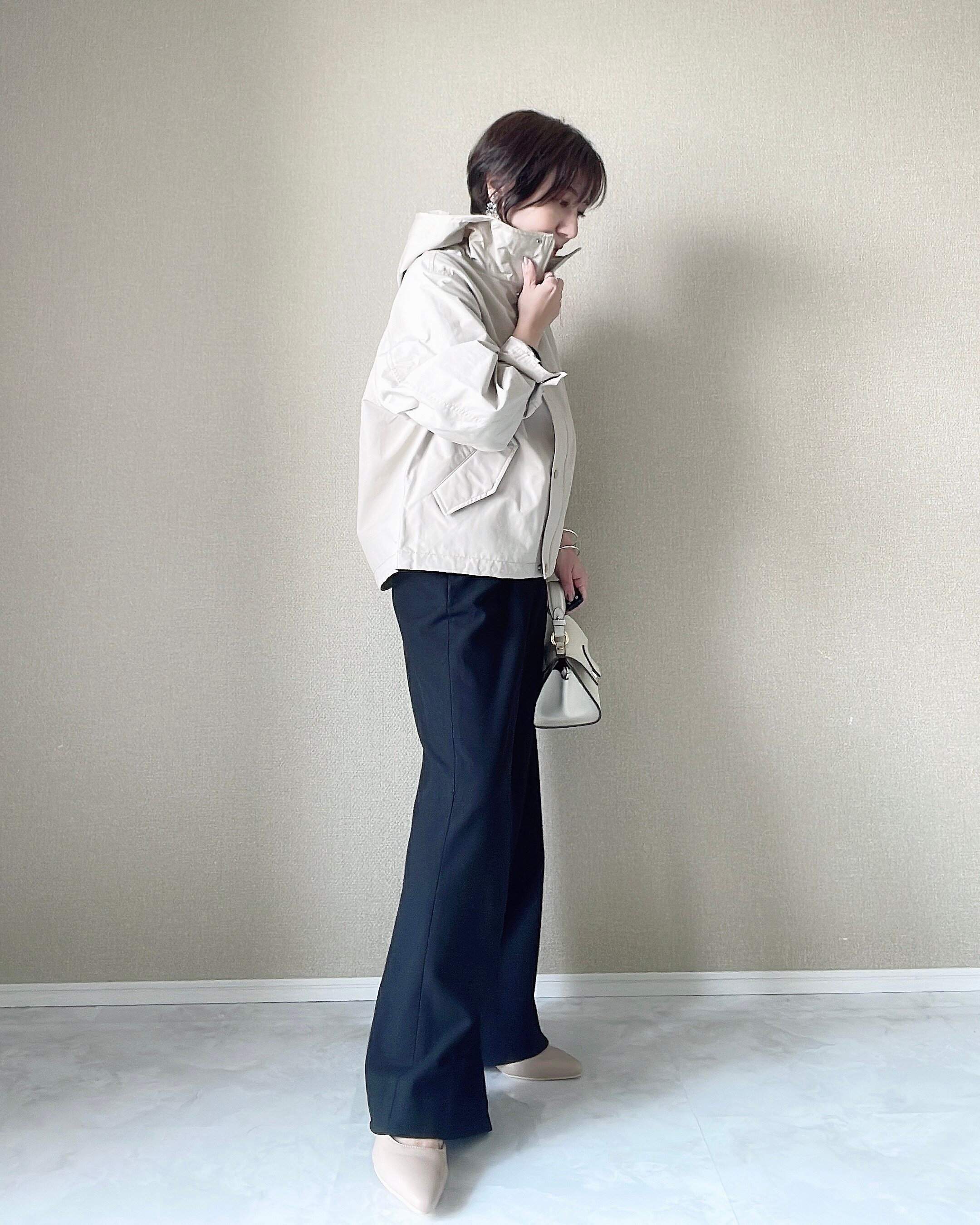 ユニクロ　コットンブレンドパーカ