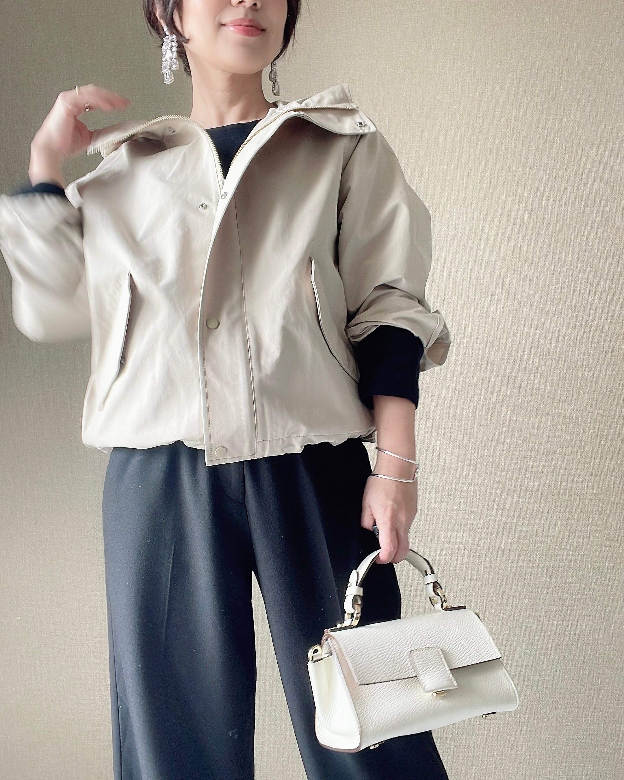 ユニクロ　コットンブレンドパーカ