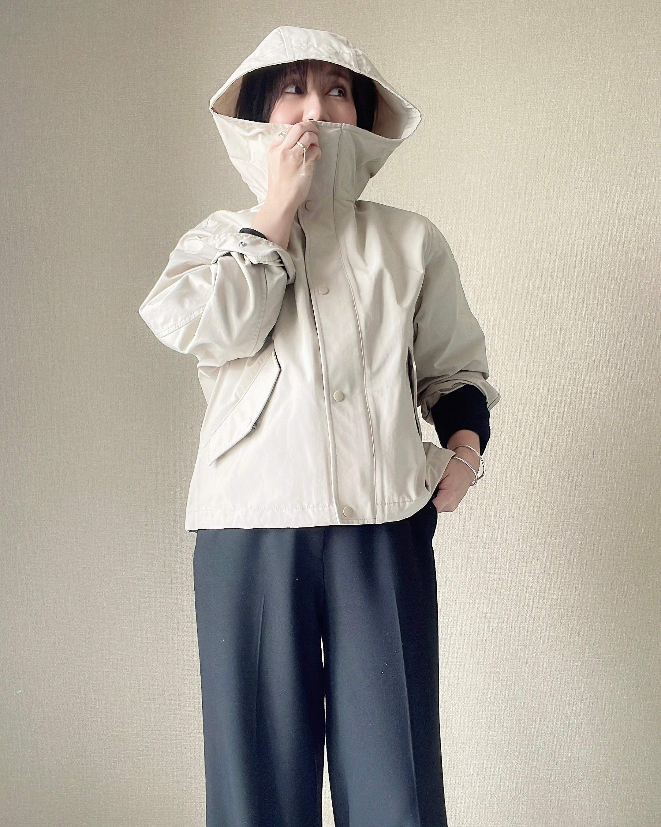 ユニクロ　コットンブレンドパーカ