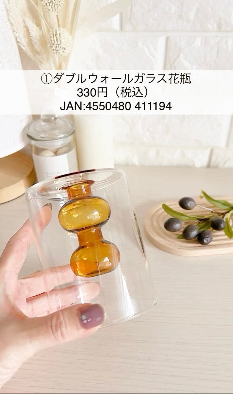 置くだけでおしゃれ！「ダブルウォールガラス花瓶」