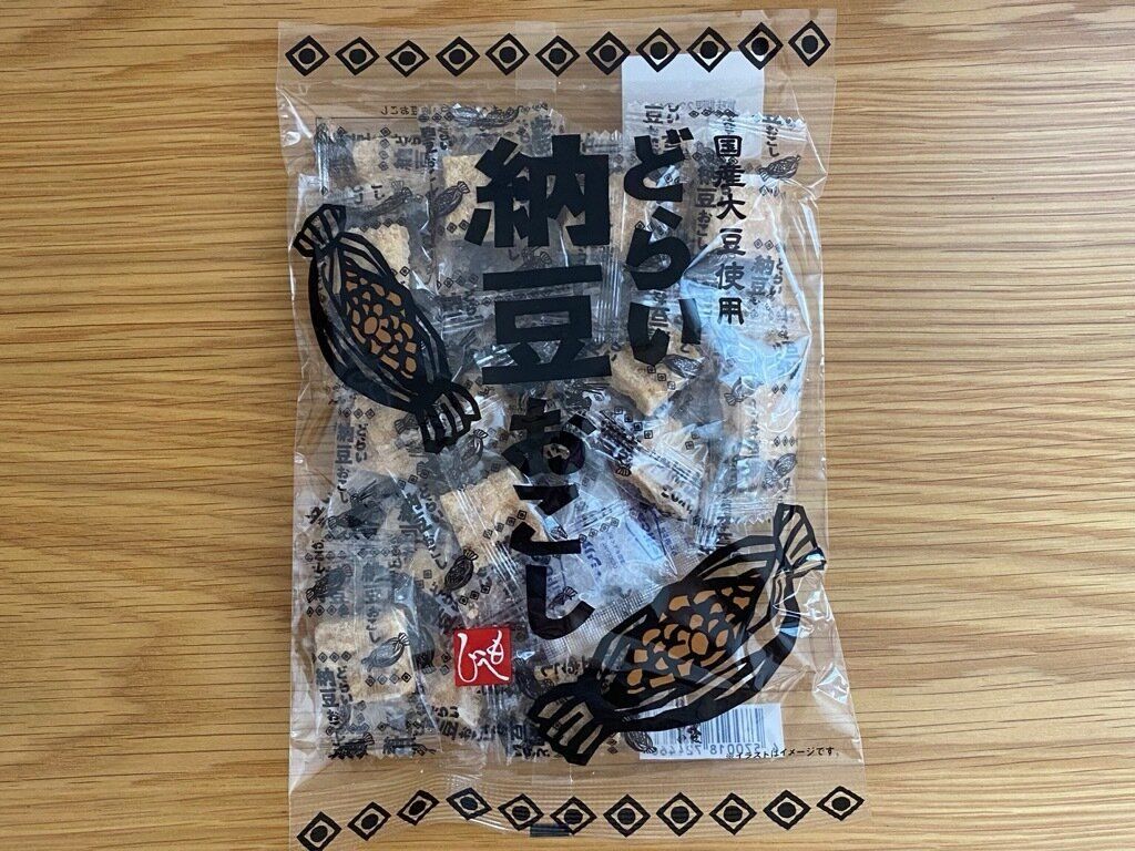 どらい納豆おこしのパッケージ