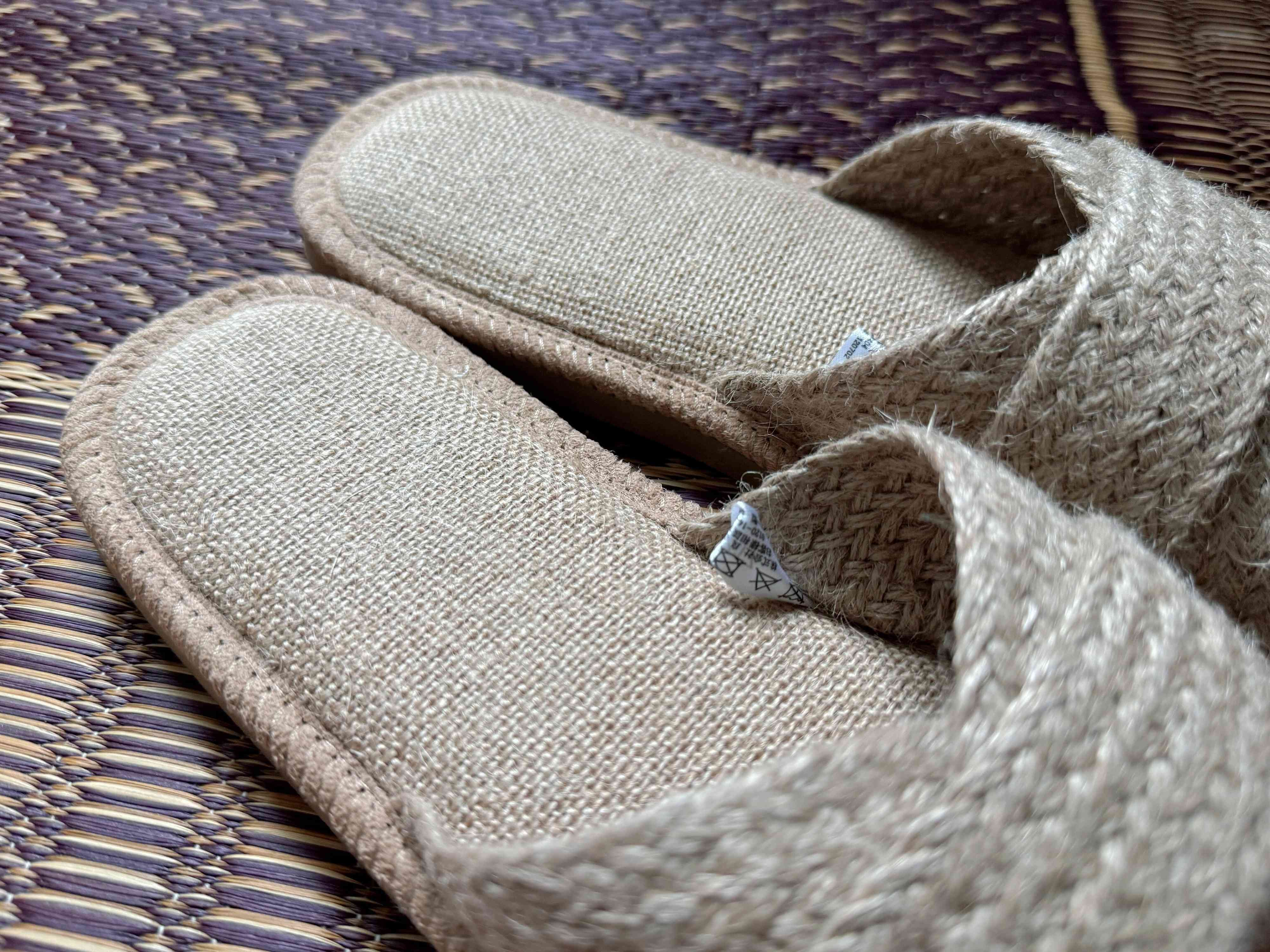 無印良品の「ジュート麻スリッパ」チクチクしない!