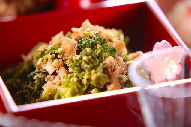 菜の花のナッツ和え