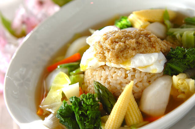 春野菜のスープ丼