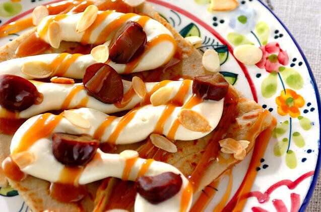 栗とふわふわマスカルポーネの甘いガレット