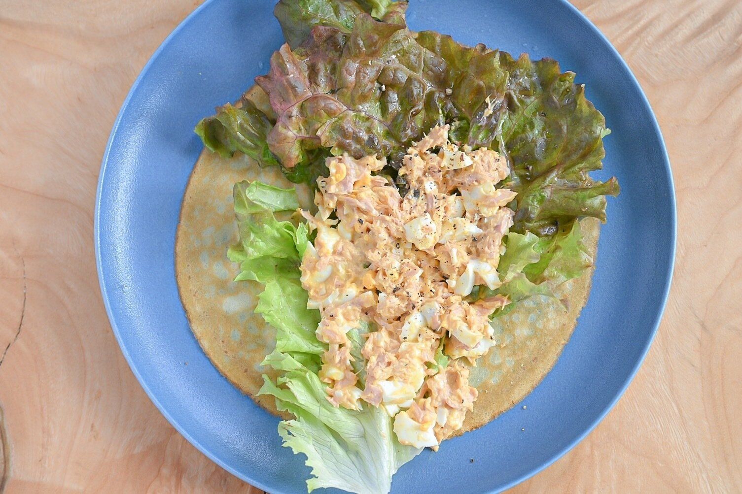 卵とツナ缶のクレープ