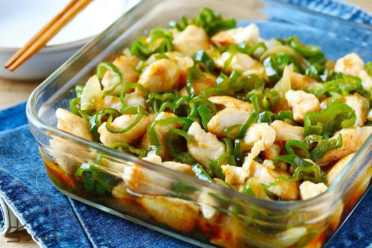 ささみとピーマンの南蛮漬け