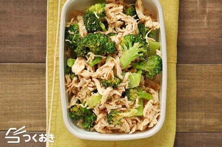 ささみとブロッコリーのごま和え