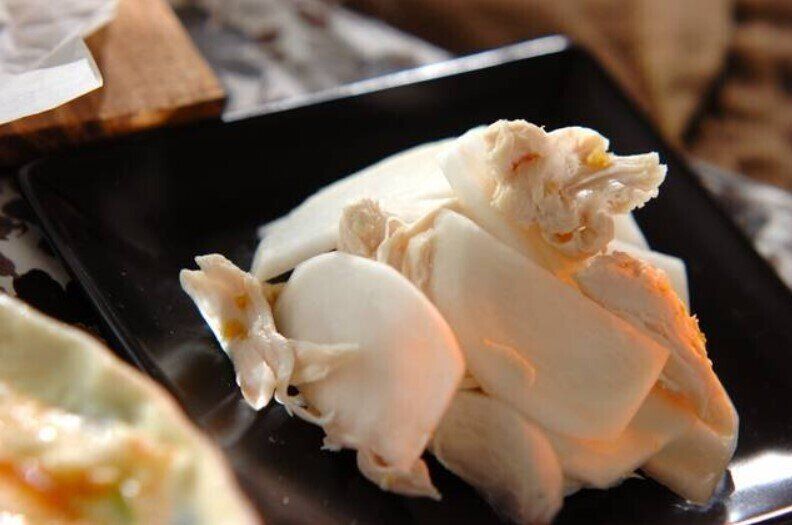 ささ身とカブの和え物