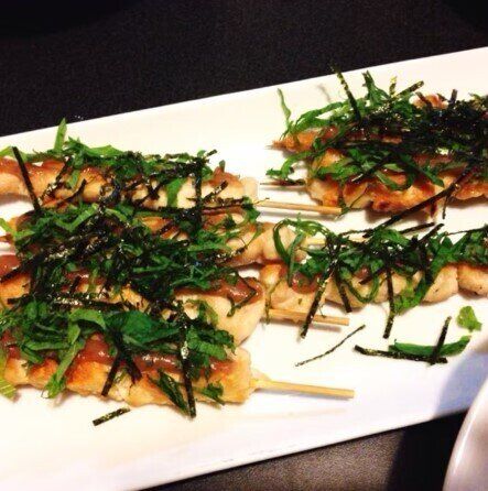 家で焼き鳥屋さん気分♪ササミ梅しそ串