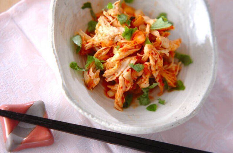 ささ身のキムチ和え