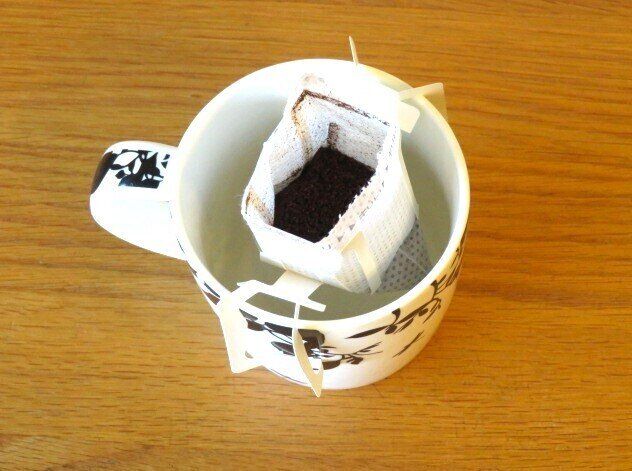 ドリップコーヒーをセットしたところ