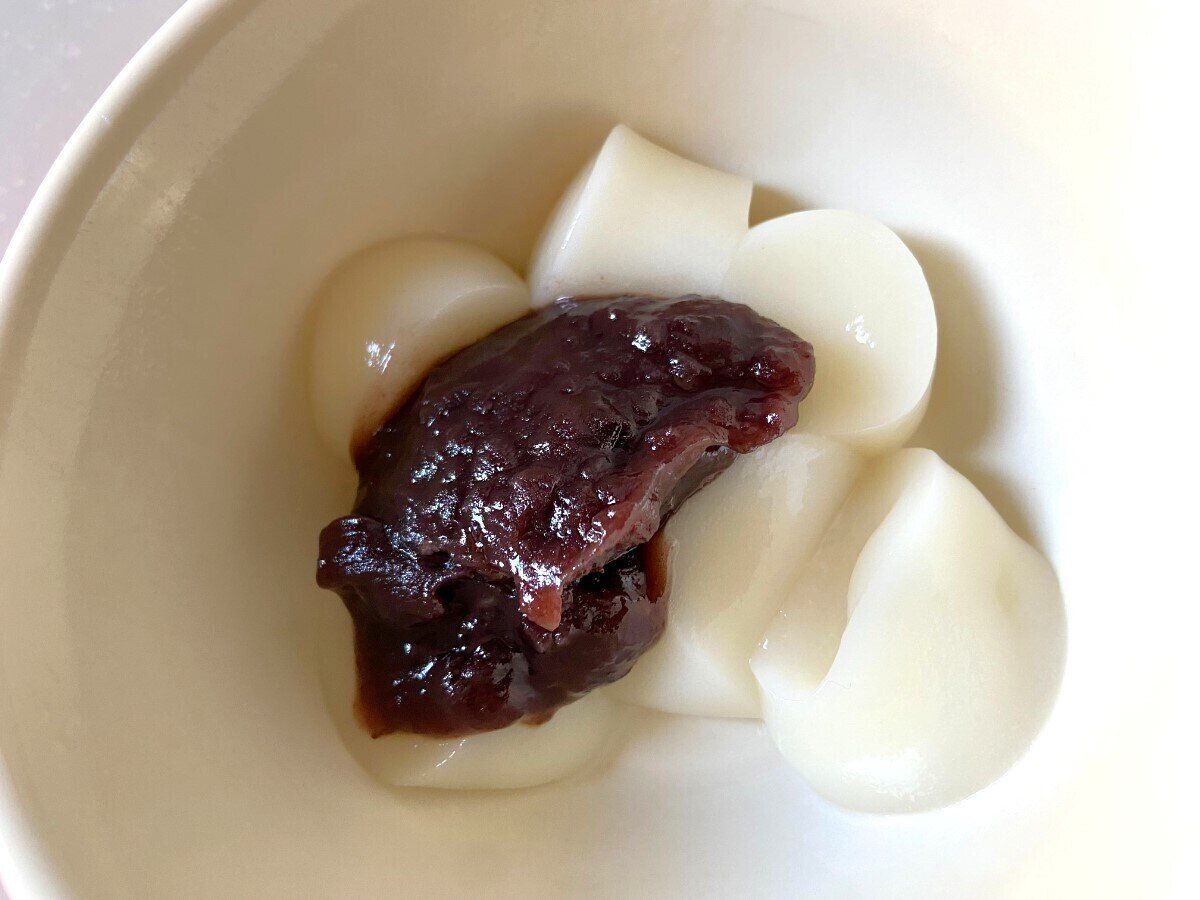 あんこをかける