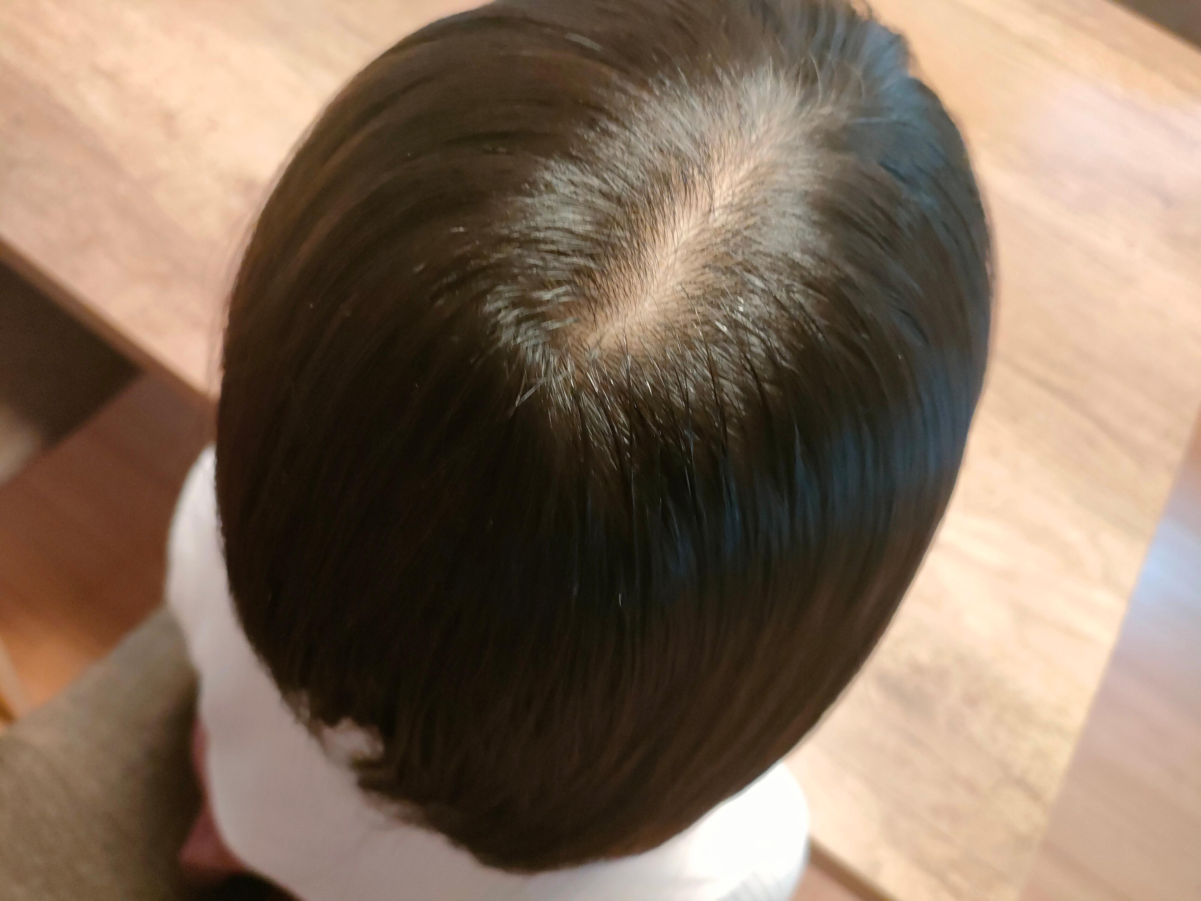 ウェットヘアポイントブラシをつかったあとの髪の毛の様子