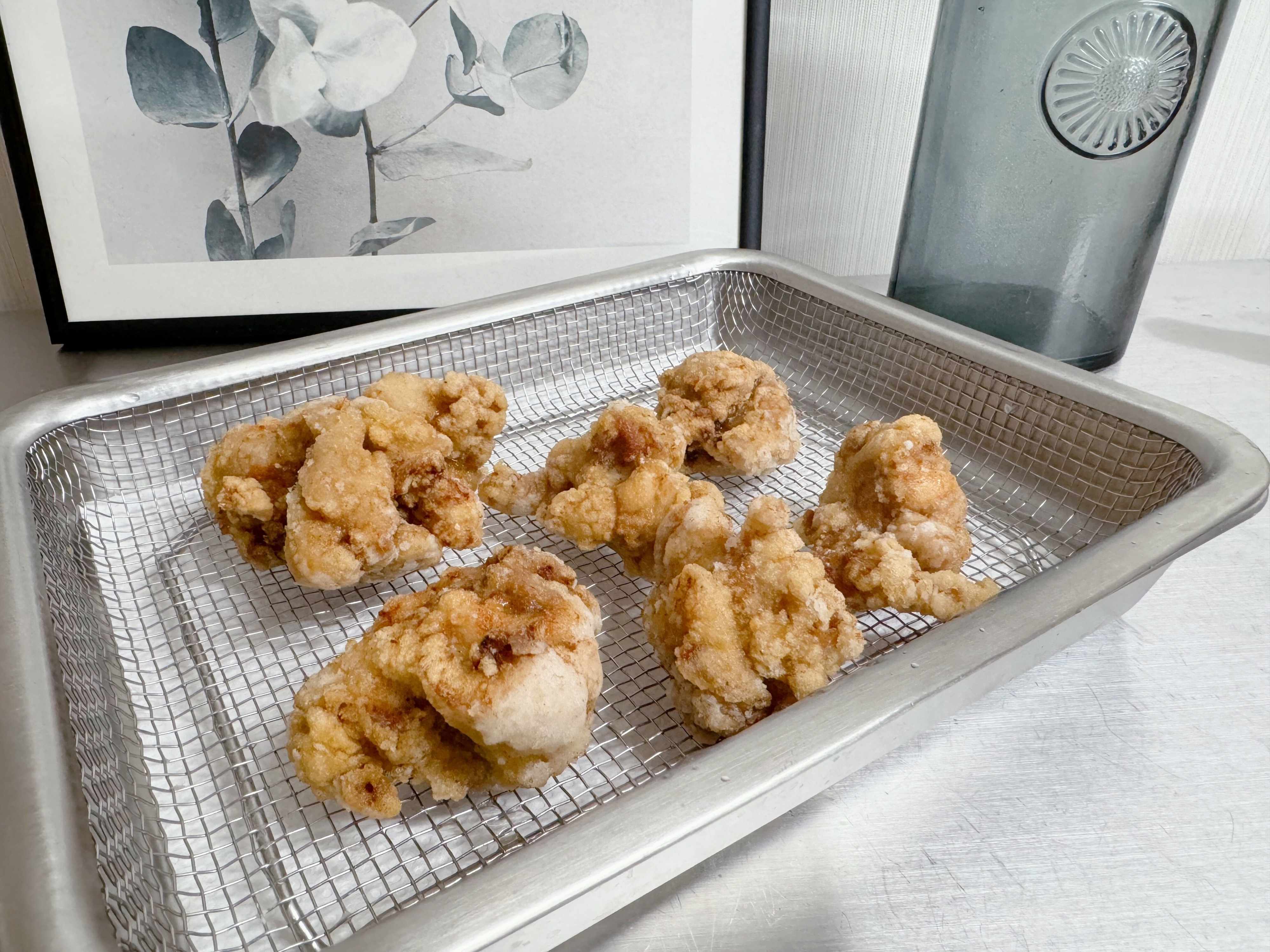 2．「ステンレスメッシュトレー」と重ねて使えるから