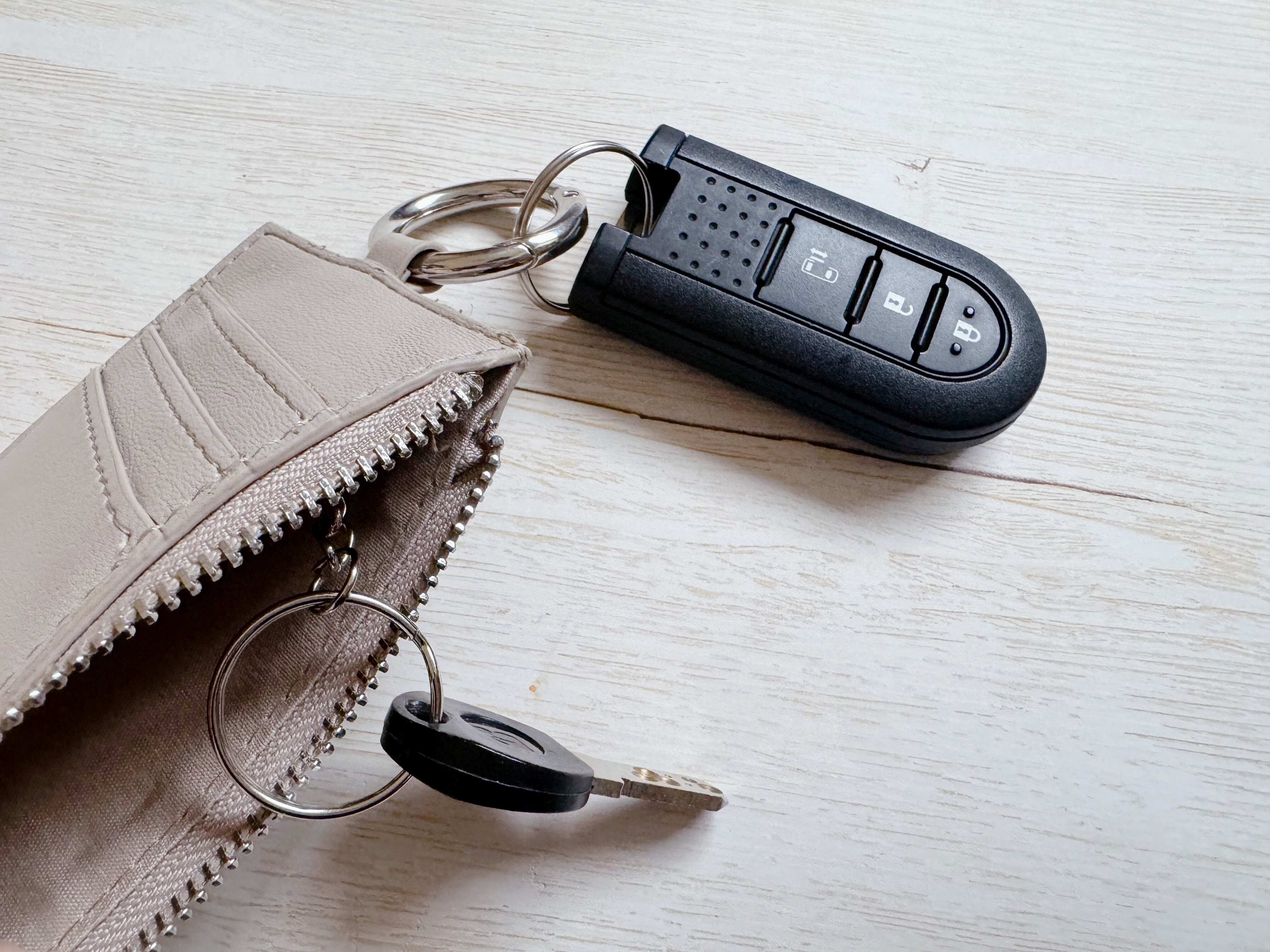 キーリング付きパスケース