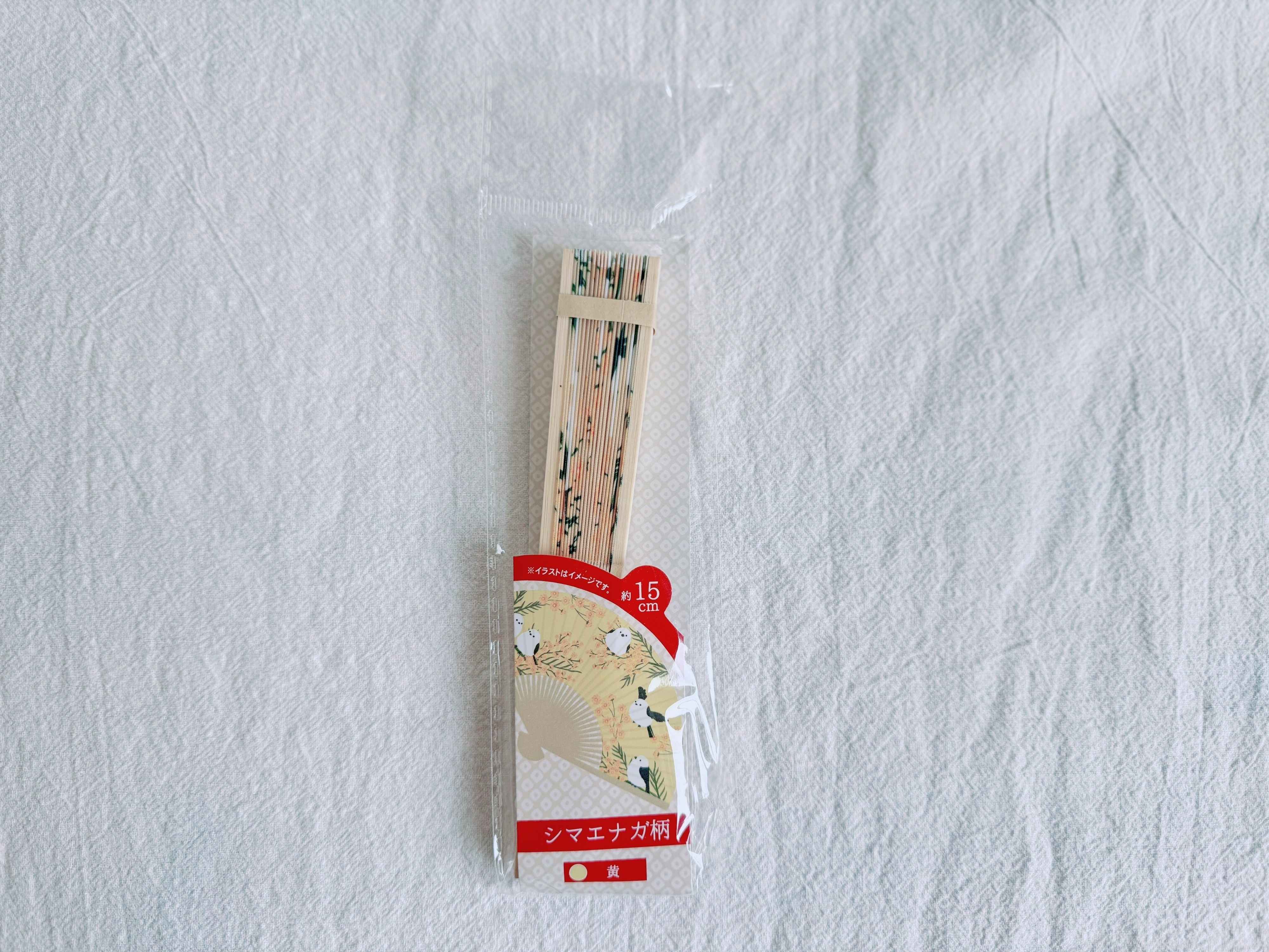 3.扇子15cm(シマエナガ柄)