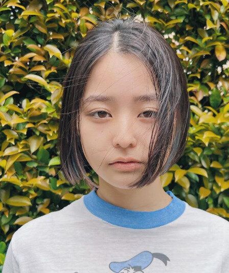 朝のヘアセットが簡単!シンプルなワンレングスボブ