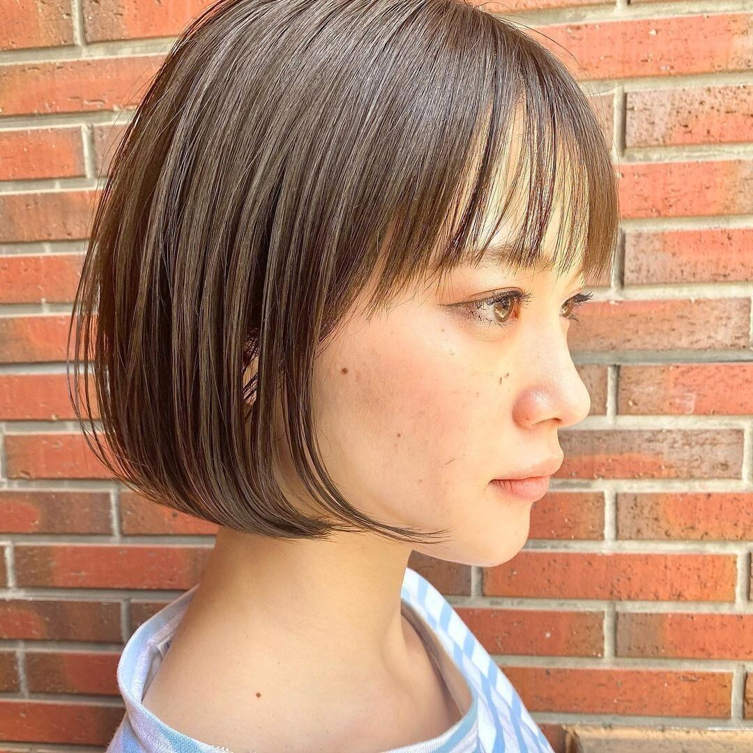 おしゃれな女子高校生のモテるヘアカタログ。丸みのあるかわいいボブヘア