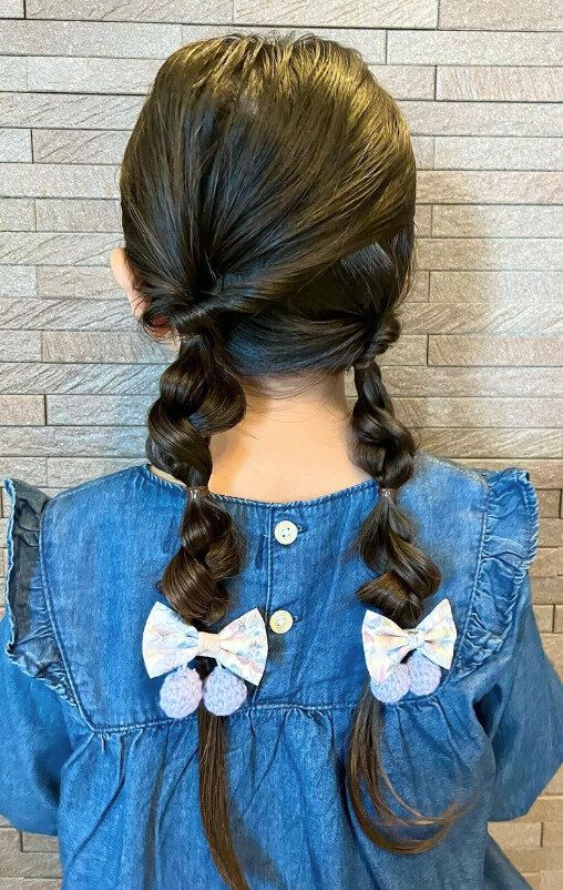 変形ツインテールで差をつける！キッズヘアアレンジ
