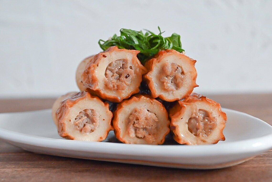 ちくわの肉詰めの断面