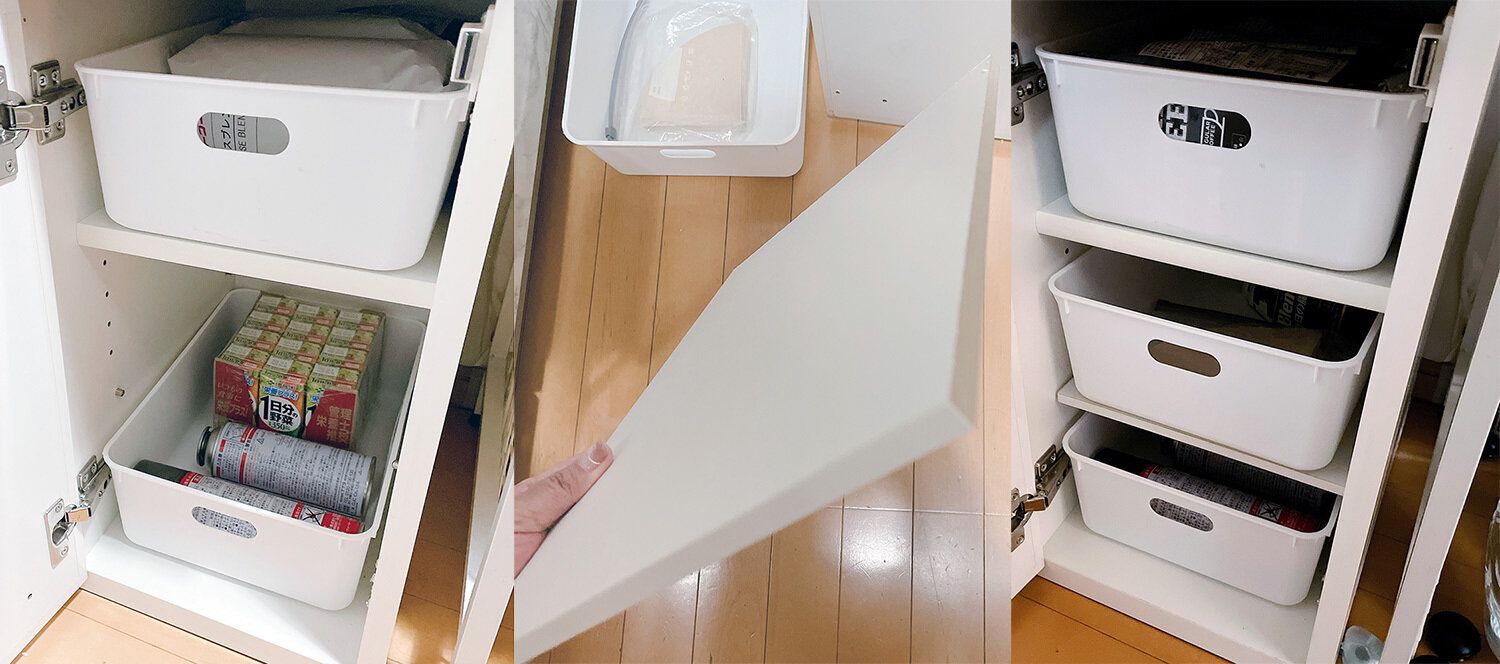 棚板追加で段を増やした