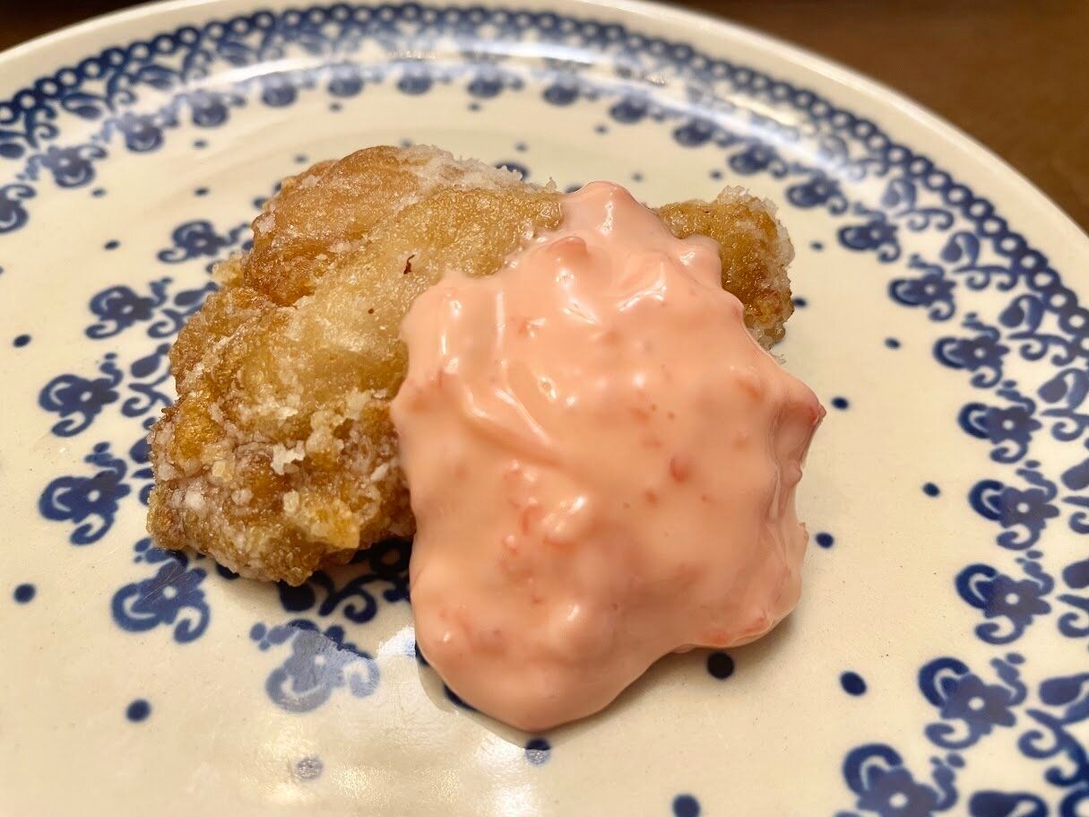 唐揚げにかけたドンキの「紅生姜タルタル」