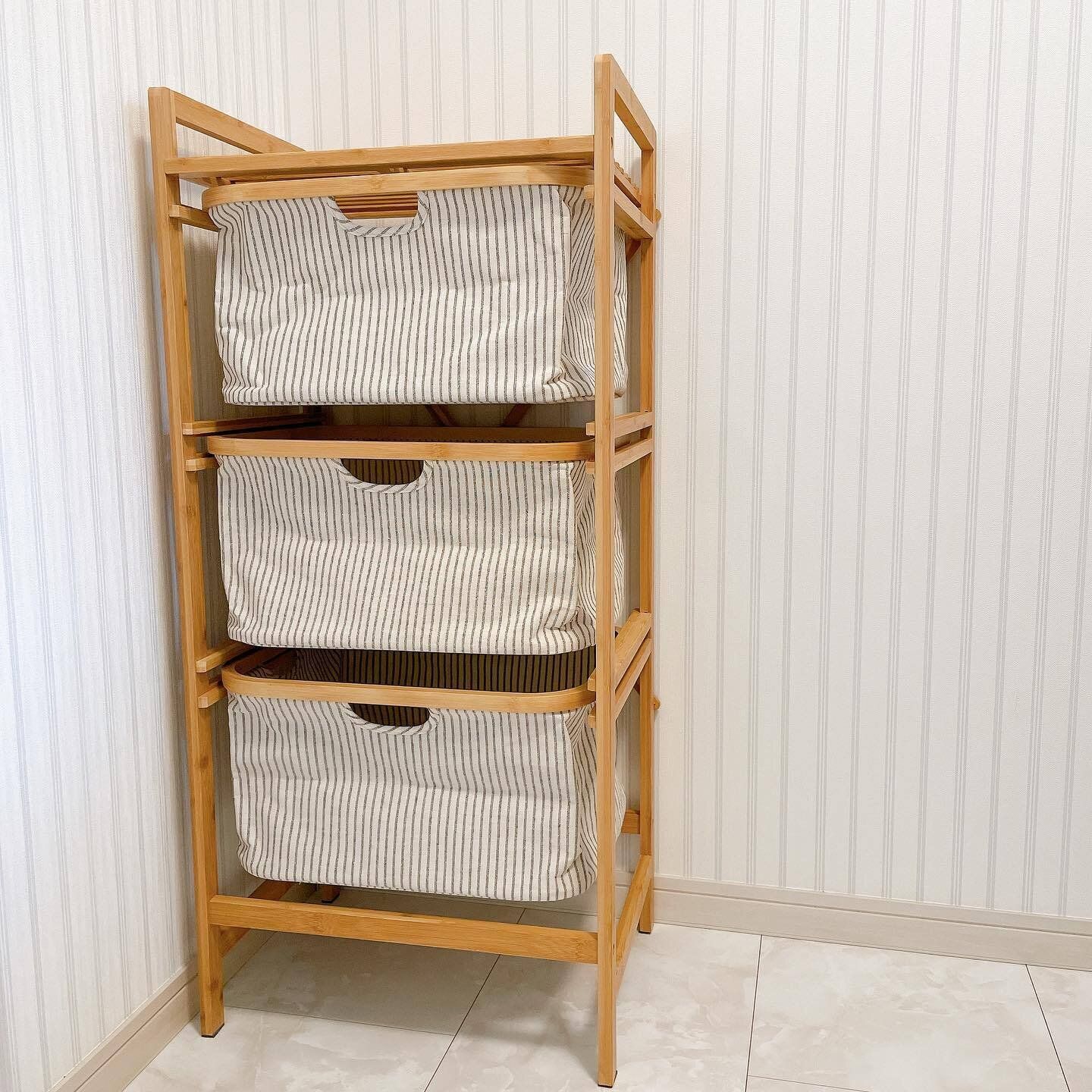 洗面所にピッタリ!「バンブーシェルフ フォルテ段」