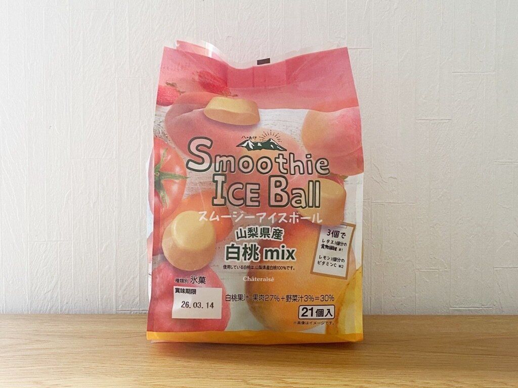 スムージーアイスボール山梨県産白桃mix