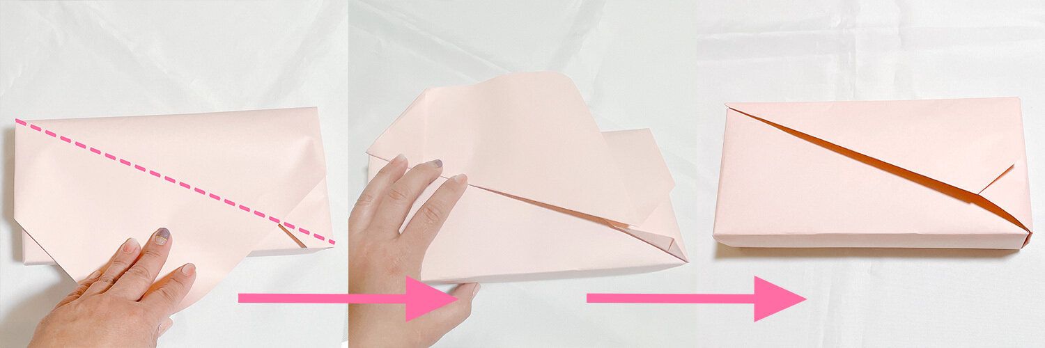 あまった部分を内側に折る