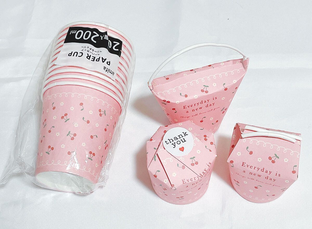 紙コップでかわいく